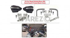 Fit For Royal Enfield Bear 650 Tinted Black Color Hand Guard Kit - SPAREZO